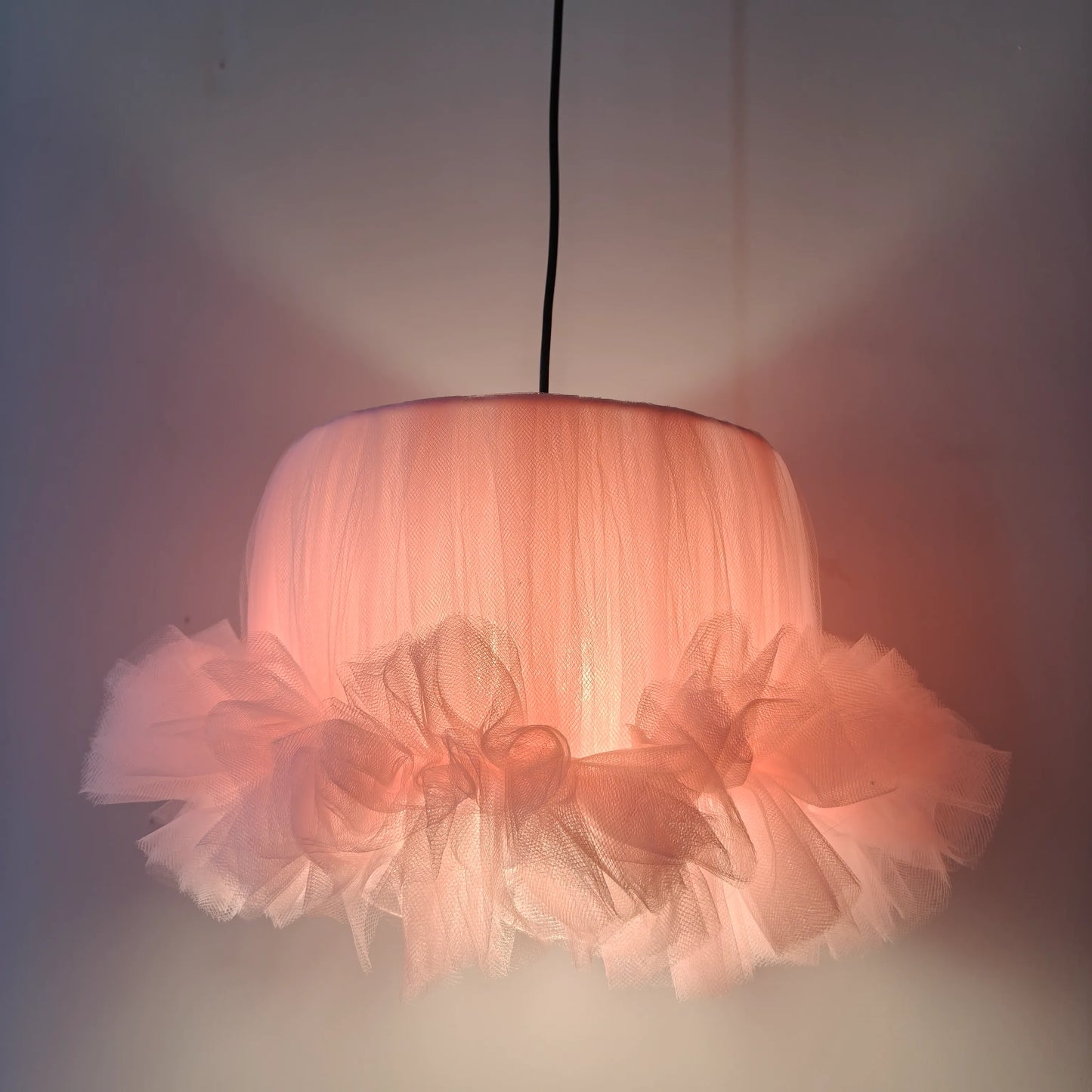 Coquette Ballerina Tulle Pendant Light Shade | Pink DIY Farbic Lampshade Kit