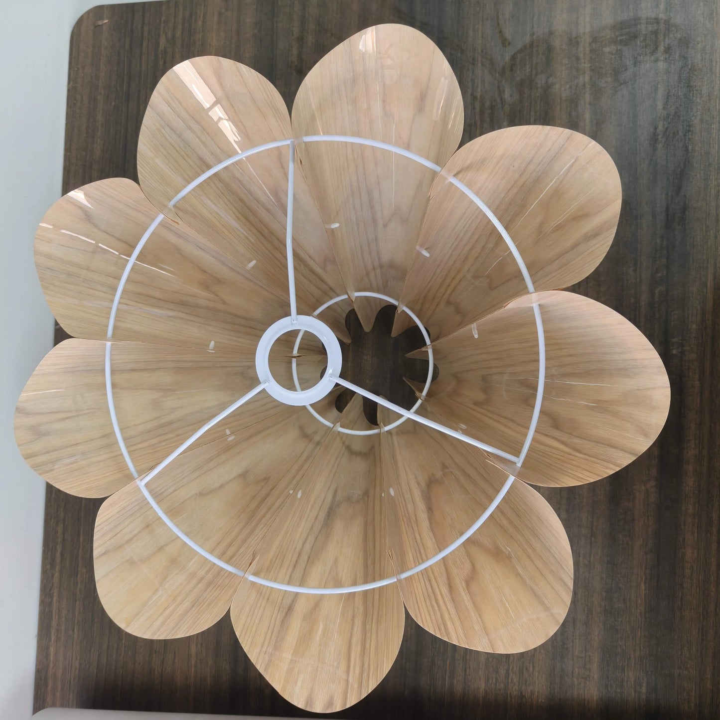 Nordic Scallop Wooden Lampshade for Table & Floor Lamps – E27/E26