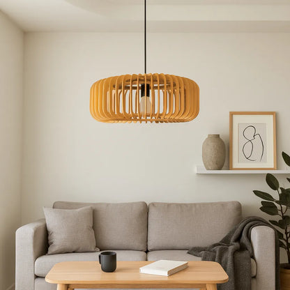 Kit de Suspension Scandinave en Bois à Lattes à Fabriquer Soi-même | Minimaliste – E26/E27/E10/M11