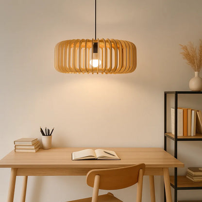 Kit de Suspension Scandinave en Bois à Lattes à Fabriquer Soi-même | Minimaliste – E26/E27/E10/M11