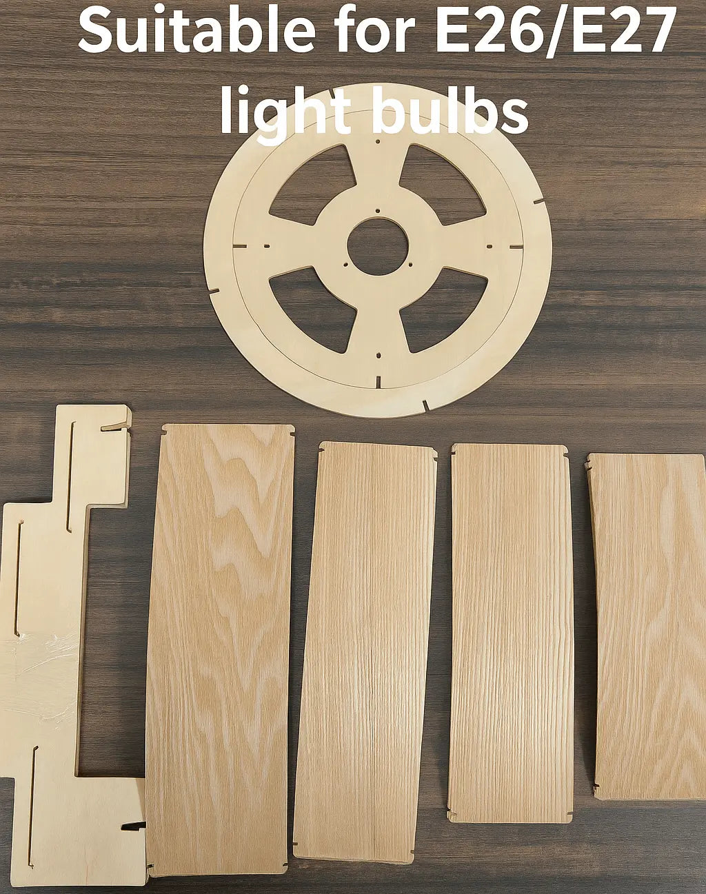 Luminaires suspendus en bois à faire soi-même, fabriqués à partir de tambours - 38 x 28 cm - Style japonais - 2025