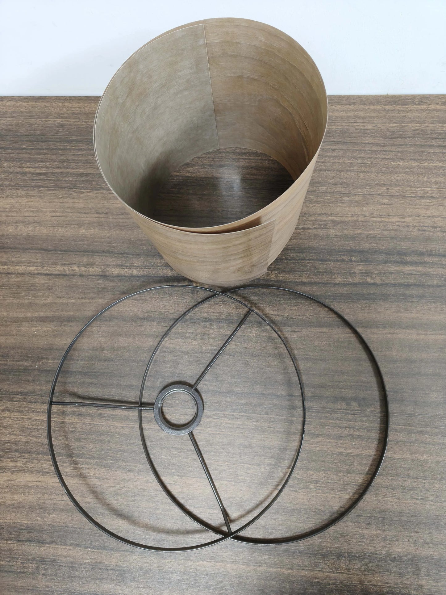 Vintage Drum Pendant Light Shade | Wooden Walnut Lampshade for Floor Lamps & Bedrooms - E27/E26