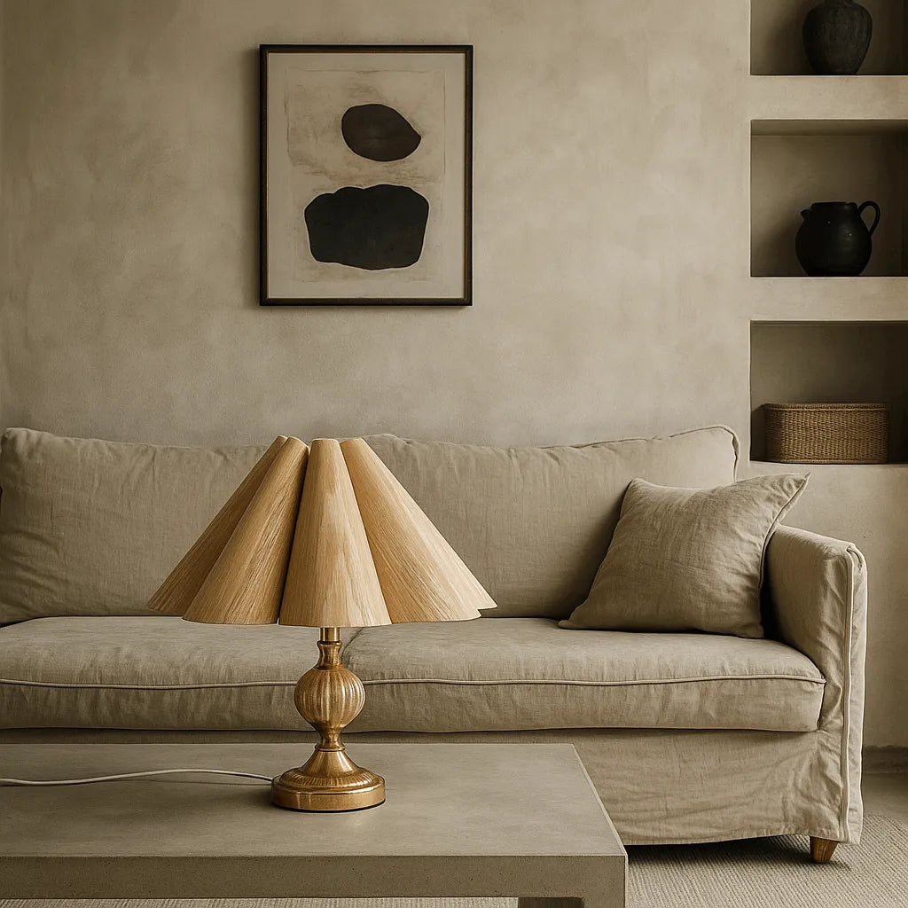 Nordic Scallop Wooden Lampshade for Table & Floor Lamps – E27/E26