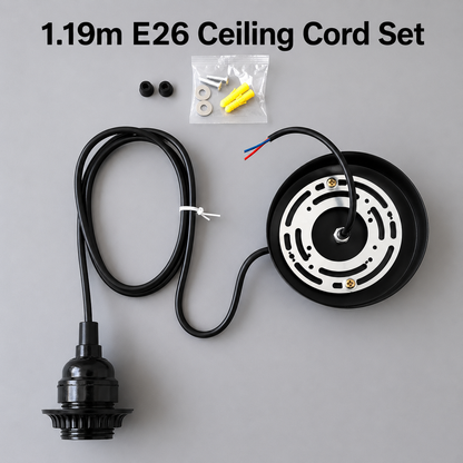 Vintage Drum Pendant Light Shade | Wooden Lampshade Kits for Floor Lamps & Bedrooms