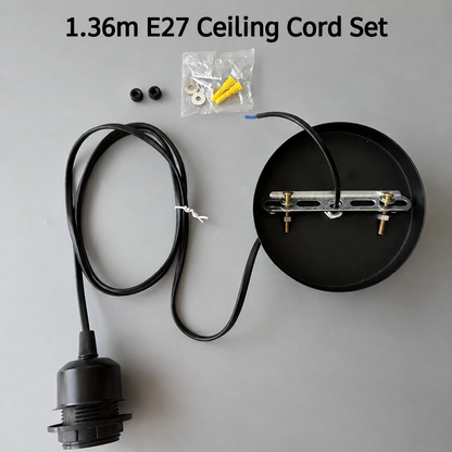 Vintage Drum Pendant Light Shade | Wooden Lampshade Kits for Floor Lamps & Bedrooms