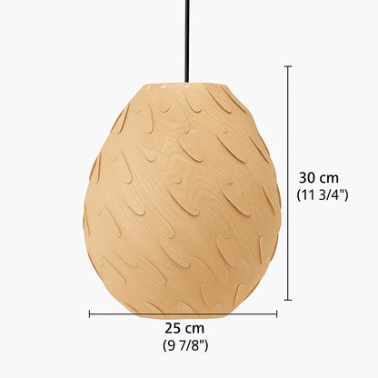 Nordic Egg-Shaped Wooden Pendant Light Shade for Kitchen Island | DIY Lampshade Kit