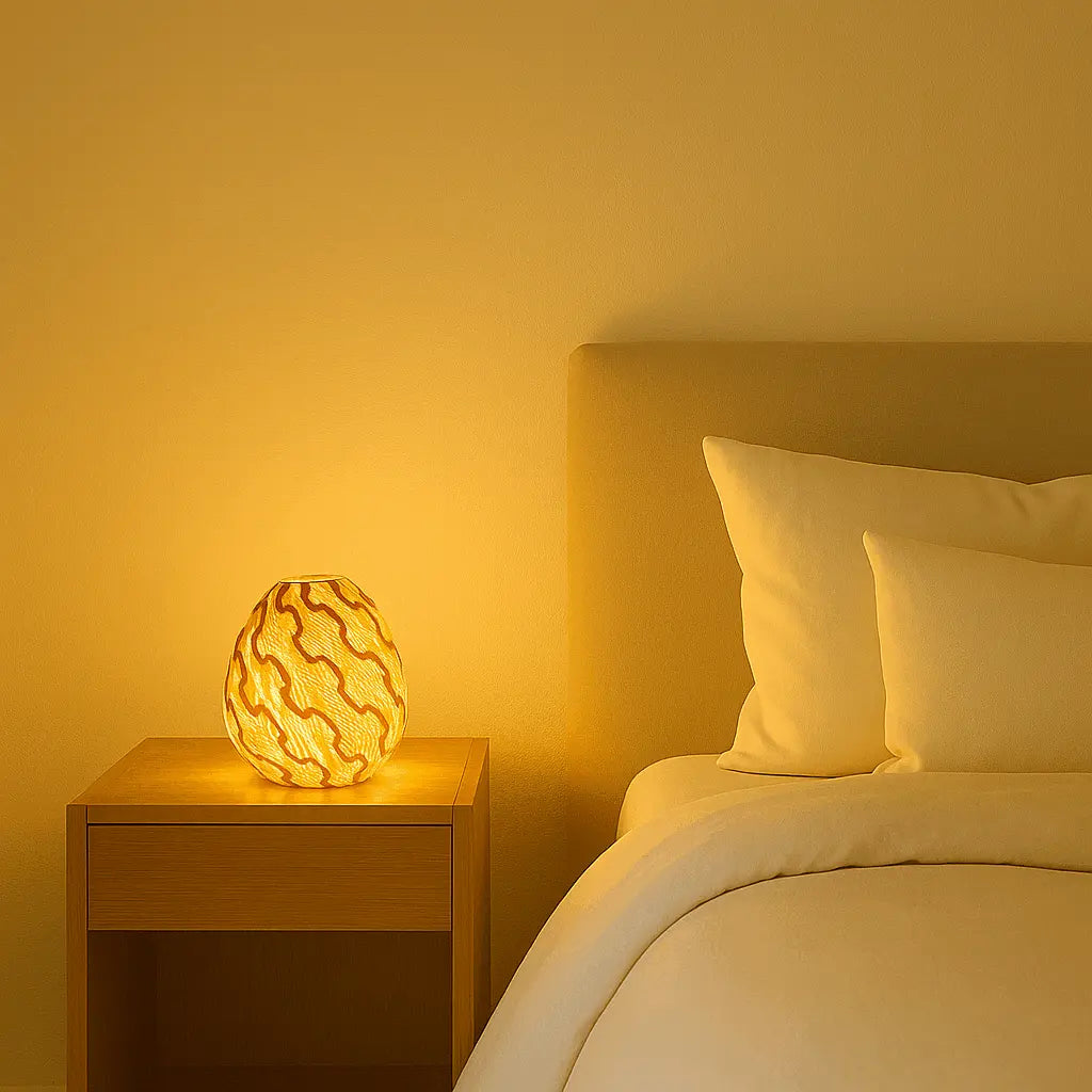 Nordic Egg-Shaped Wooden Pendant Light Shade for Kitchen Island & Bedside  – E27/E26