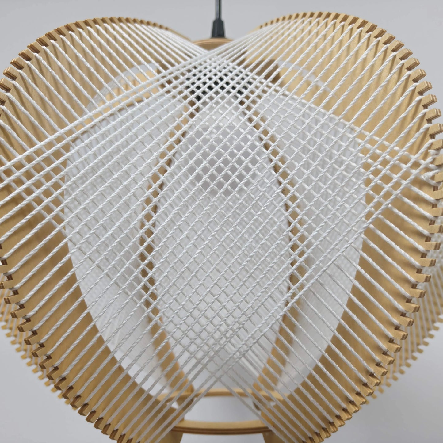 Nordic Wooden Rope Pendant Light Shade for Living Room & Dining Room – E26/E27