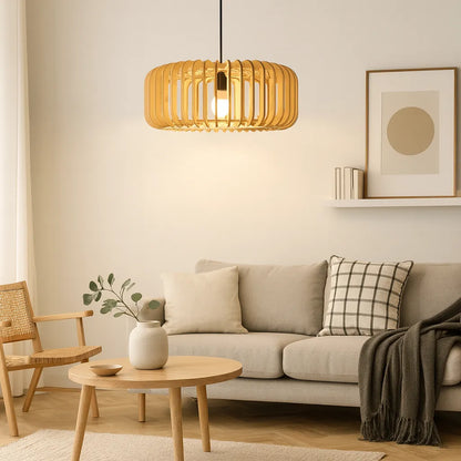 Kit de Suspension Scandinave en Bois à Lattes à Fabriquer Soi-même | Minimaliste – E26/E27/E10/M11
