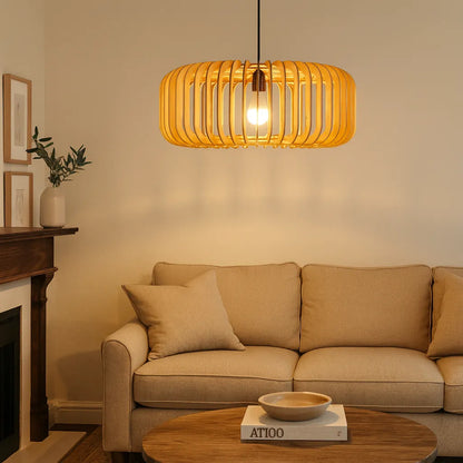 Kit de Suspension Scandinave en Bois à Lattes à Fabriquer Soi-même | Minimaliste – E26/E27/E10/M11