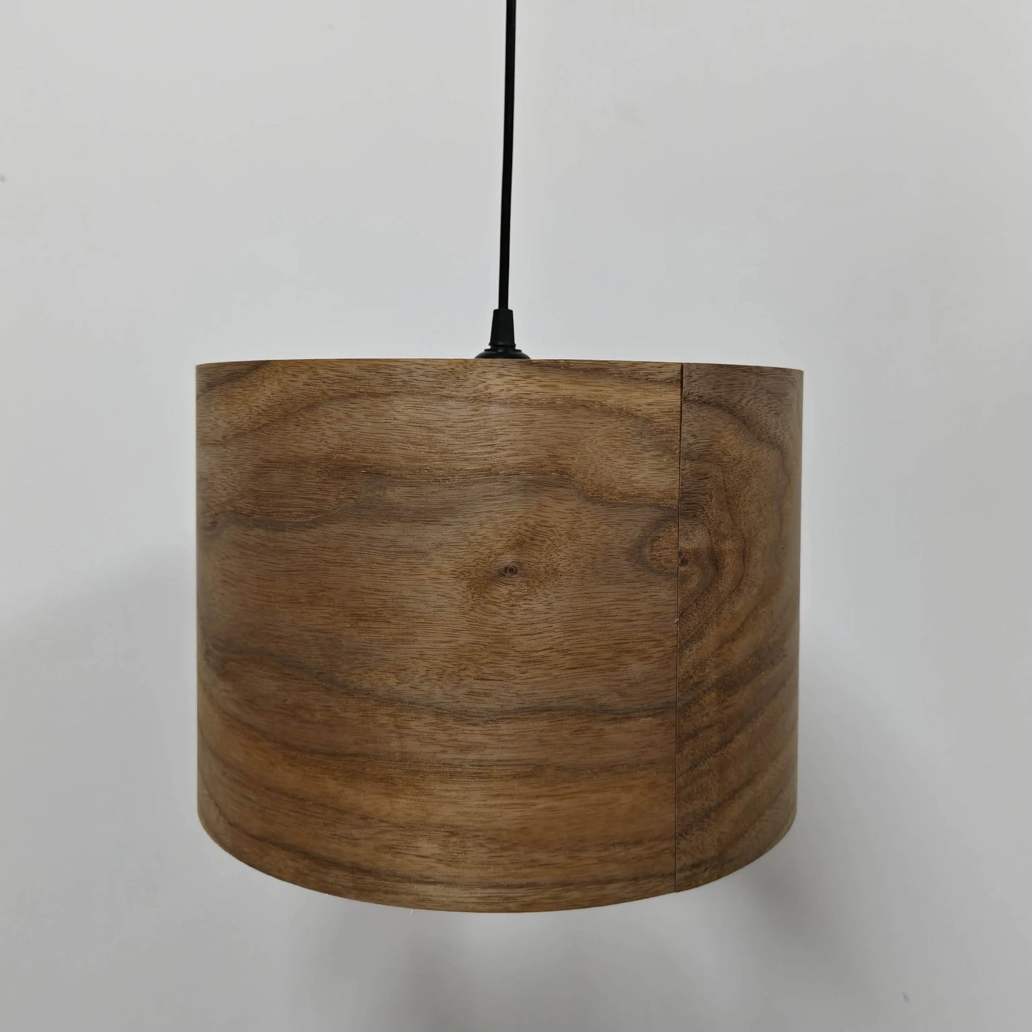 Vintage Drum Pendant Light Shade | Wooden Walnut Lampshade for Floor Lamps & Bedrooms - E27/E26
