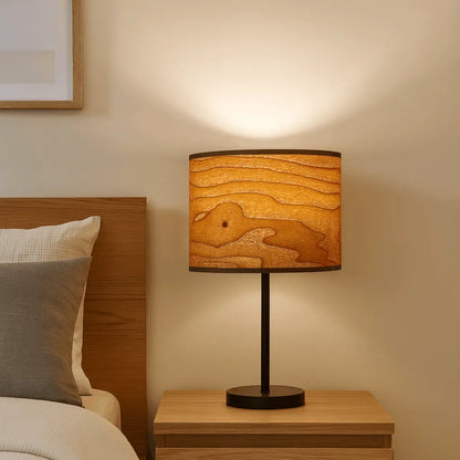 Abat-jour suspendu vintage en forme de tambour | Kits d'abat-jour en bois pour lampadaires et chambres à coucher