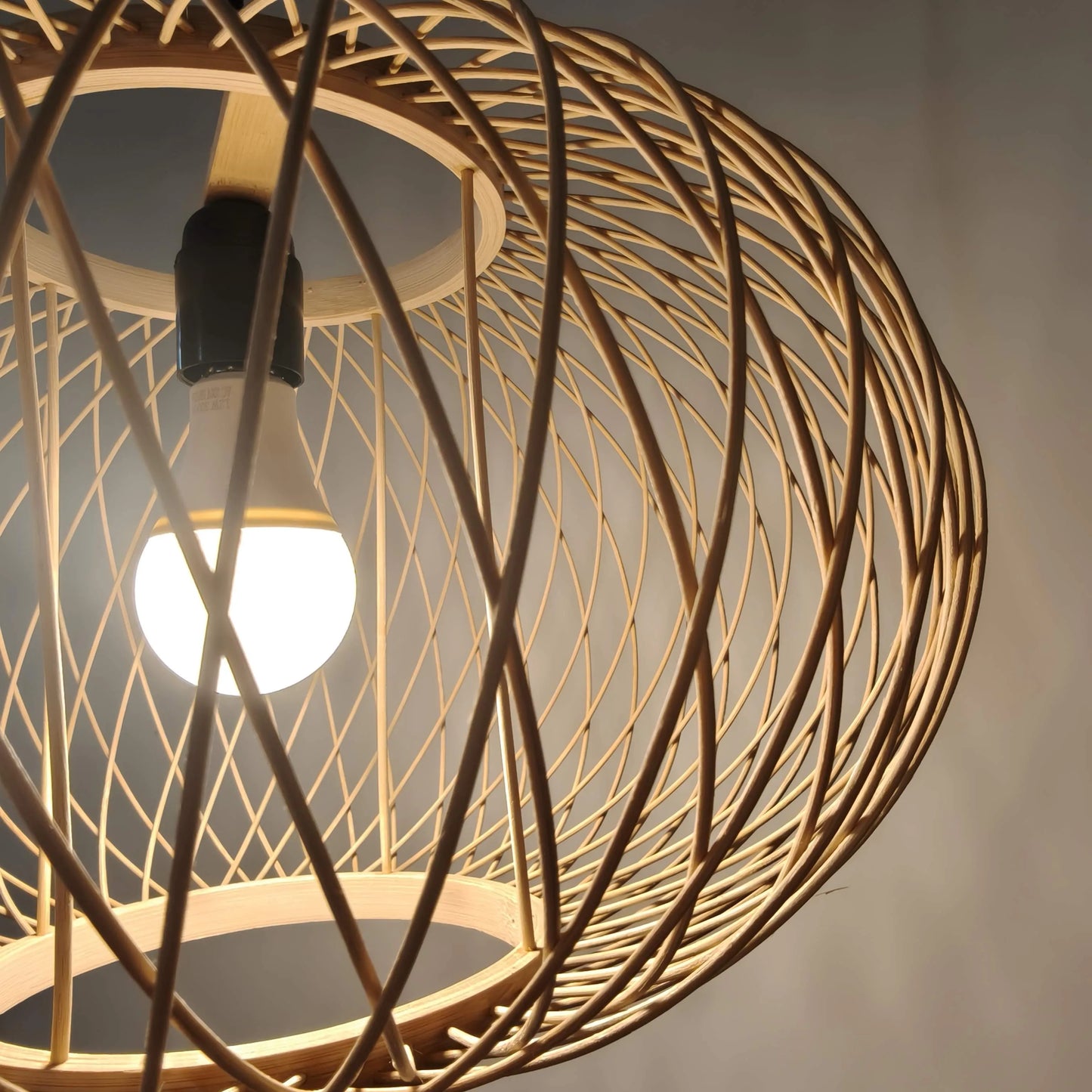 Nordic Globe Bamboo Pendant Light Shade | Cage Design – M11/E27/E26