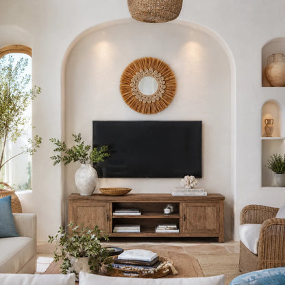 Large Rustic Wall Decor for Living Room | Farmhouse Mirror Wall Art