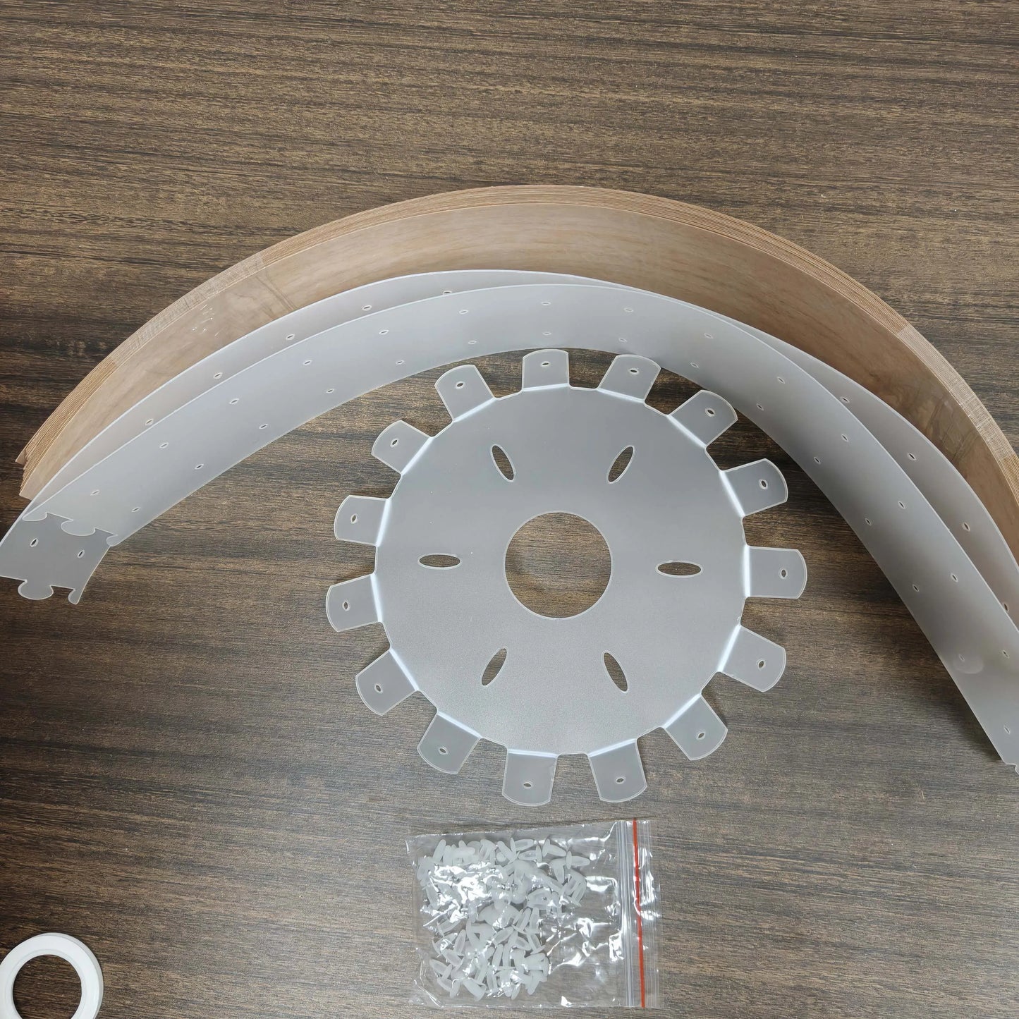 Nordic Wood Pendant Light Shade for Living Room | Natural Wooden Lampshade – E27/E26