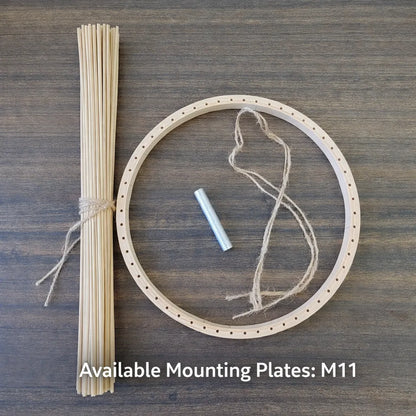 Abat-jour suspendu conique en bambou style nordique pour îlot de cuisine - Kit de bricolage - M11/E10