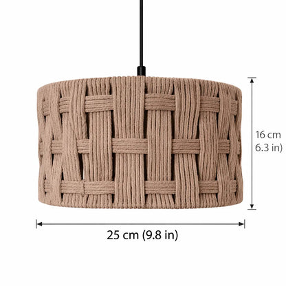 Natürlicher Pendelleuchtenschirm | Seilgewebter Trommel-Lampenschirm DIY-Kit für Steh- & Tischleuchten - E10/E14/E26/E27