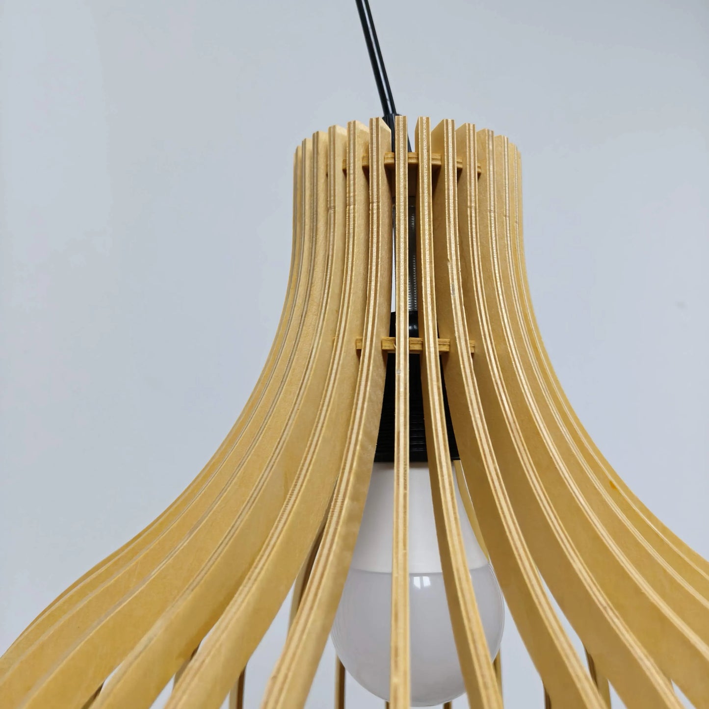 Scandinavia Sculptural Birdcage Wood Pendant Light Shade – M11