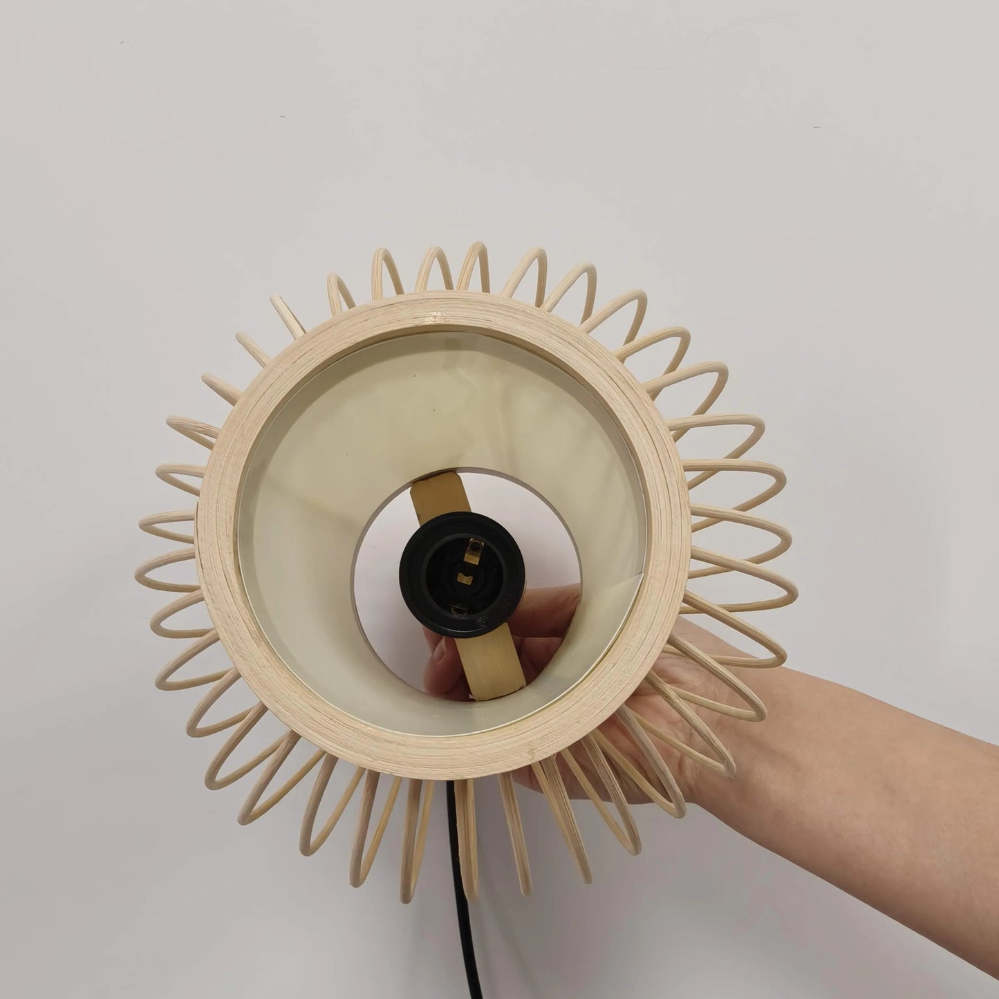 Japandi Small Lantern Bamboo Pendant Light Shade for Bedside | Minimalist Design – M11