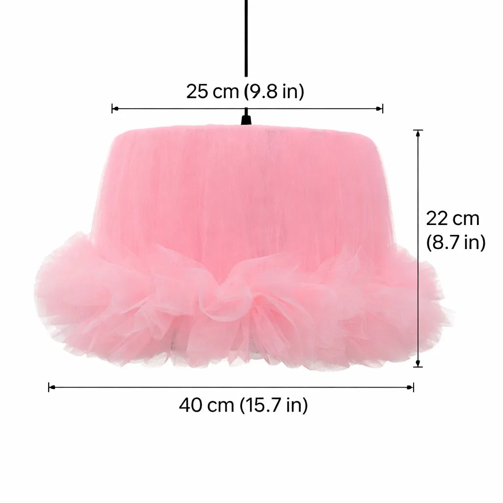 Coquette Ballerina Tulle Pendant Light Shade | Pink DIY Farbic Lampshade Kit