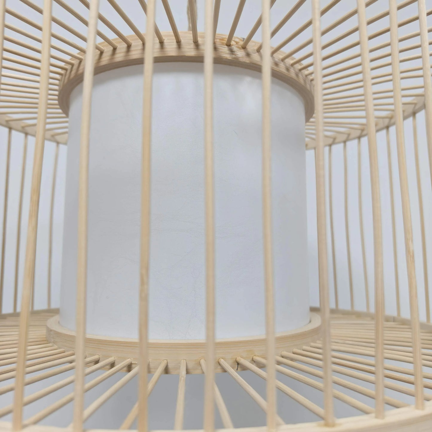 Japandi Drum Bamboo Pendant Light for Living Room & Bedroom - M11/E27/E26