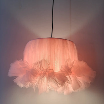 Coquette Ballerina Tulle Pendant Light Shade | Pink DIY Farbic Lampshade Kit
