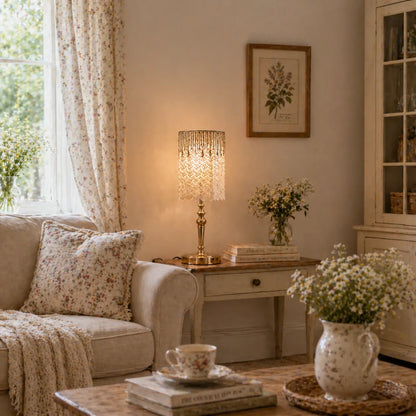 Abat-jour vintage en dentelle blanche | Abat-jour romantique à faire soi-même pour lampe de chevet - E10 / E14 / E26 / E27
