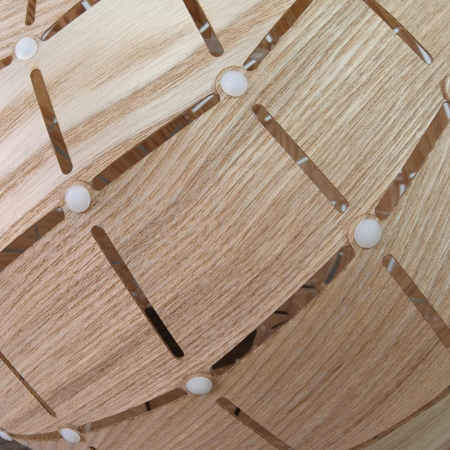 Nordic Lantern Pendant Light Shade | Round Natural Wood Hanging Lamp – E27/E26