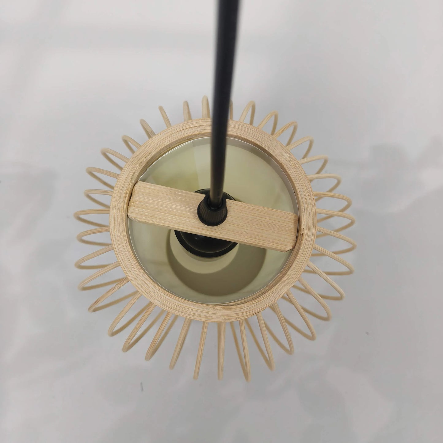 Japandi Small Lantern Bamboo Pendant Light Shade for Bedside | Minimalist Design – M11