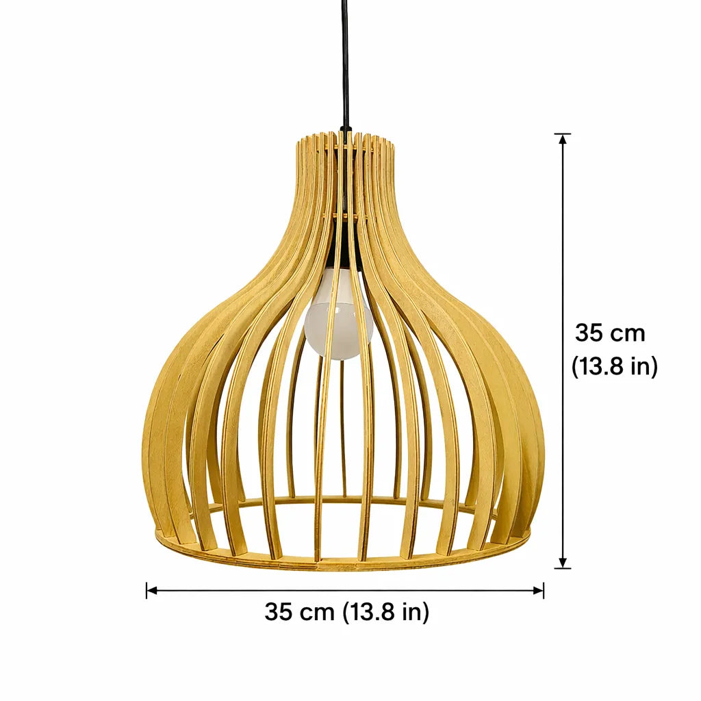 Kit de Bricolage pour Abat-jour Suspendu en Bois Sculptural Scandinave – M11/E10