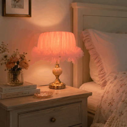 Coquette Ballerina Tulle Pendant & Table Lamp Shade – Pink DIY Fabric Lampshade Kit