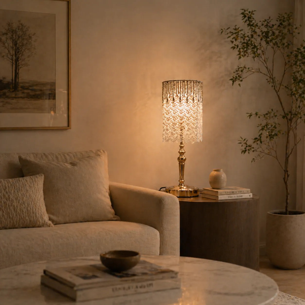 Abat-jour vintage en dentelle blanche | Abat-jour romantique à faire soi-même pour lampe de chevet - E10 / E14 / E26 / E27