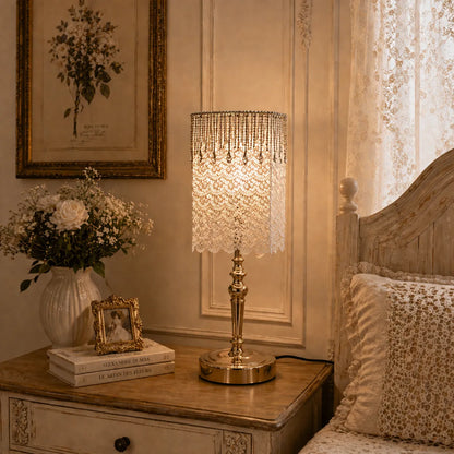 Abat-jour vintage en dentelle blanche | Abat-jour romantique à faire soi-même pour lampe de chevet - E10 / E14 / E26 / E27